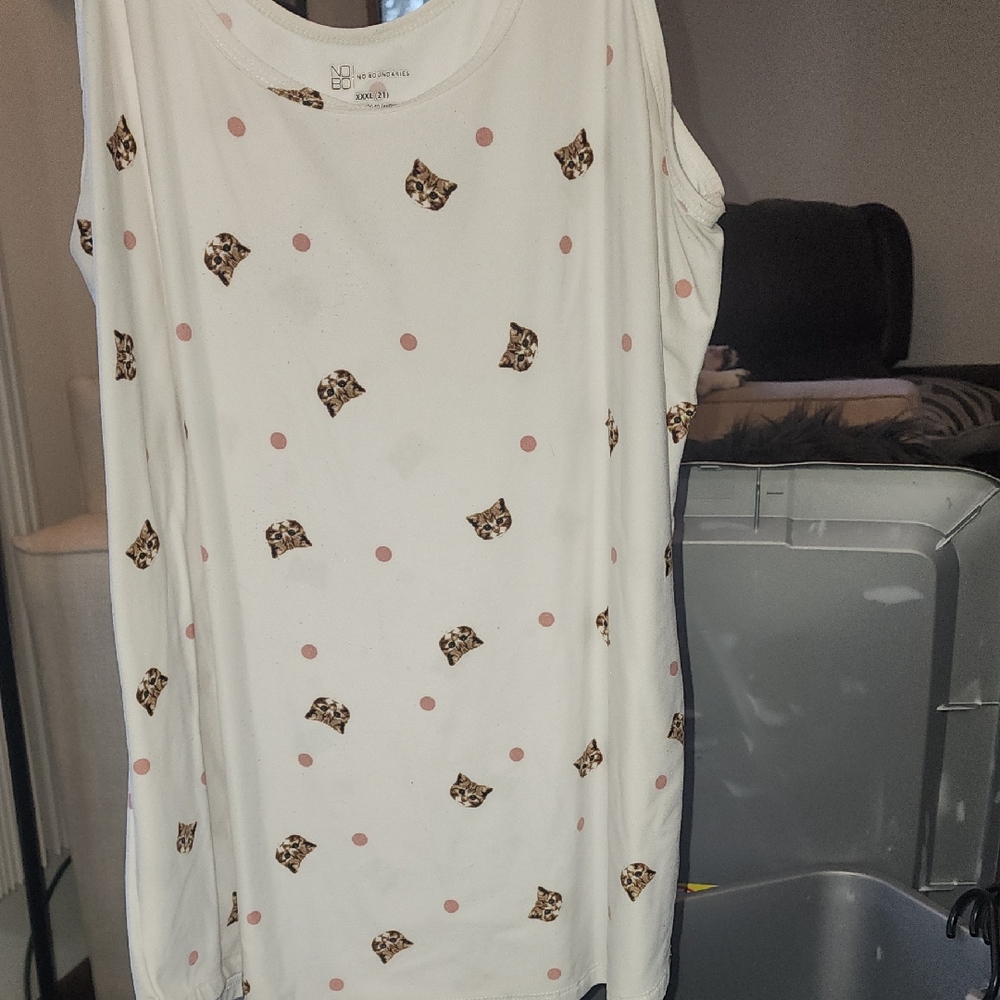 FIRM PRICE. No Boundaries White Graphic Tank Top